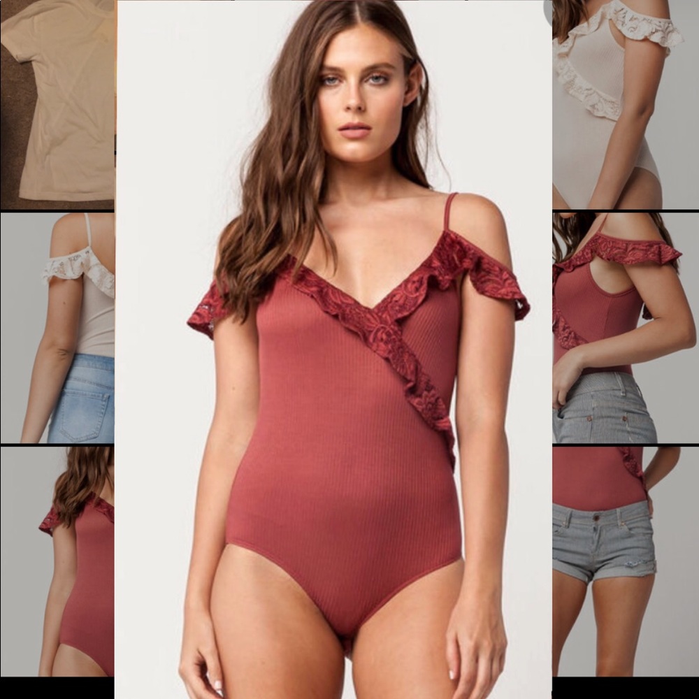 H.I.P Lace Ruffle Bodysuit - Picture 5 of 5